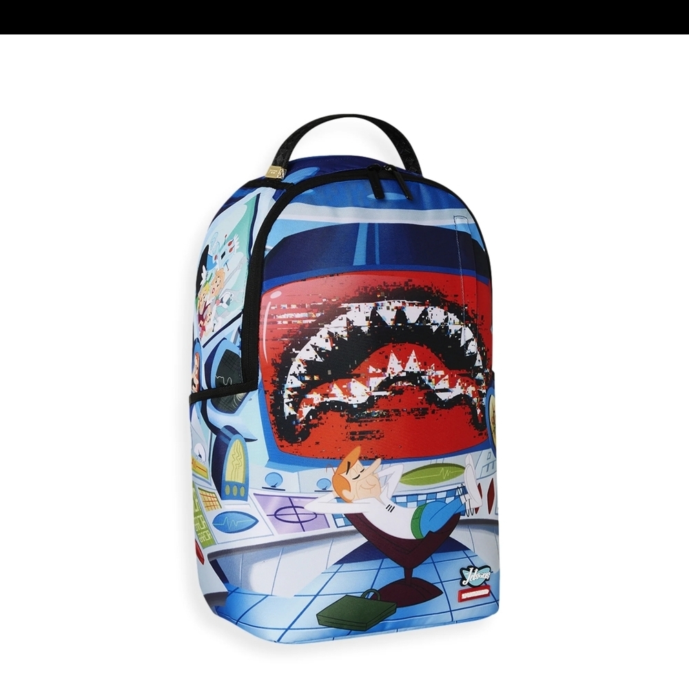 Sprayground Blue and Red Shark Kids Backpack